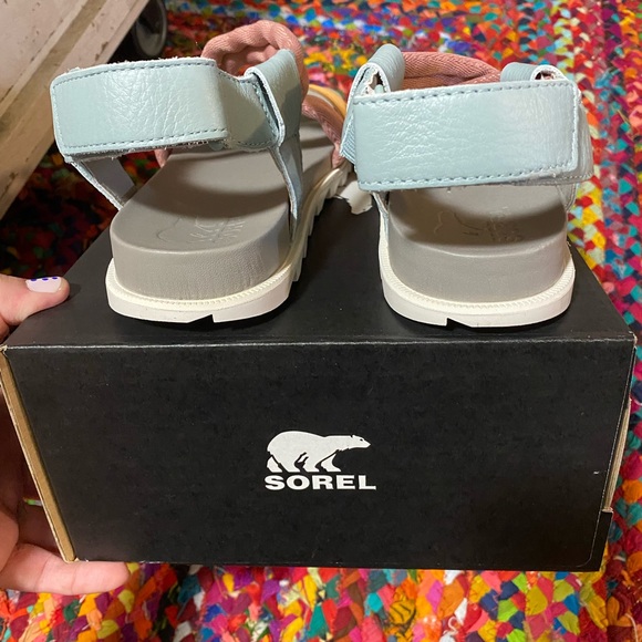 SOREL Roaming Decon Strappy Sandal in Crushed Blue Chrome NWB! - Picture 6 of 12